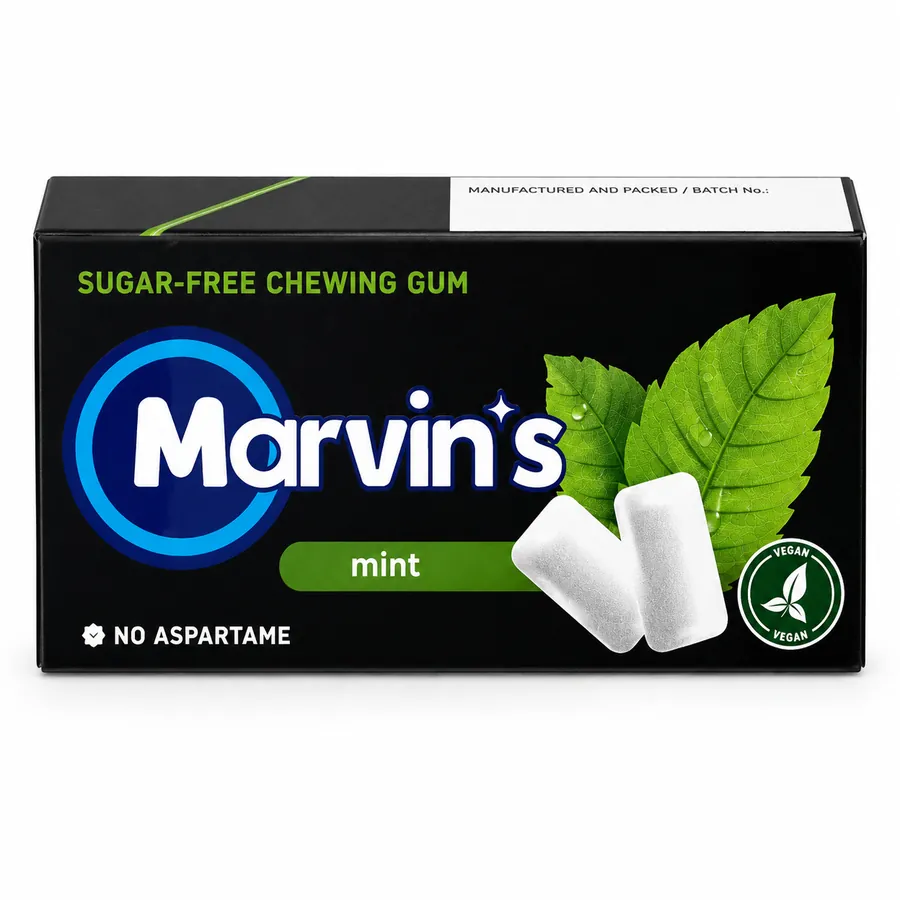 Classic sugar-free chewing gum with a mint flavour